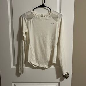 under armour long sleeve, white, size xs